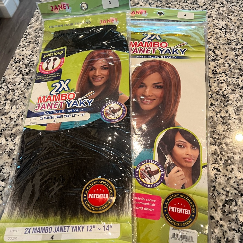 2X Mambo Janet Yaky Hair Extensions - Natural Color # 4